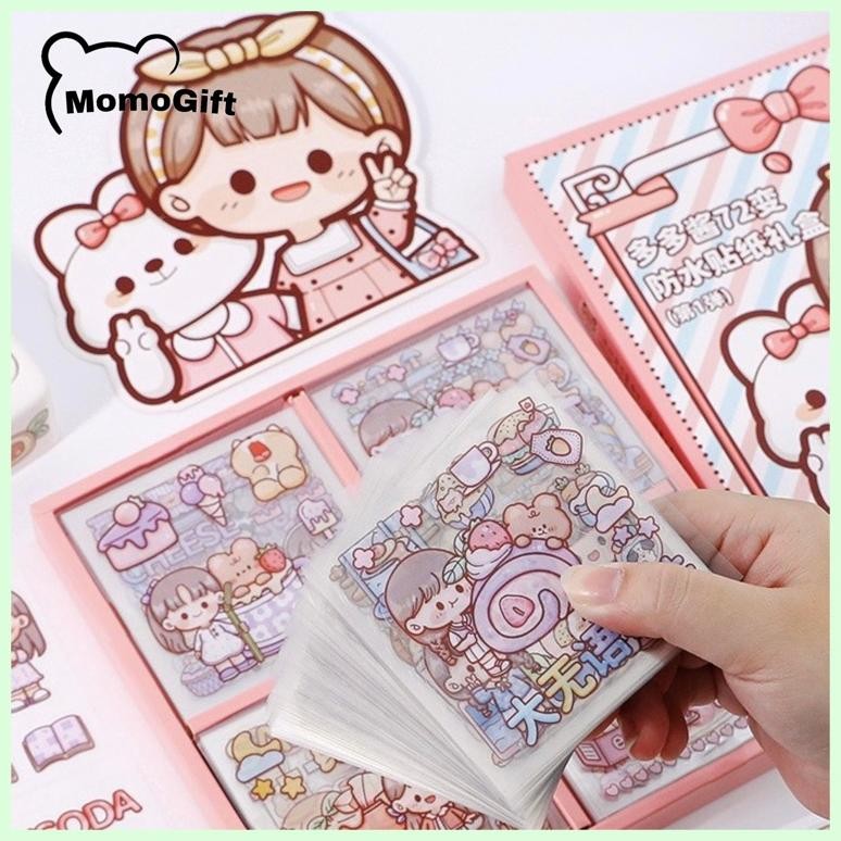 

tru-63 72 Lembar Stiker Box Aesthetic Edisi Dodo Girl 1 Box TLD80 Terlaris