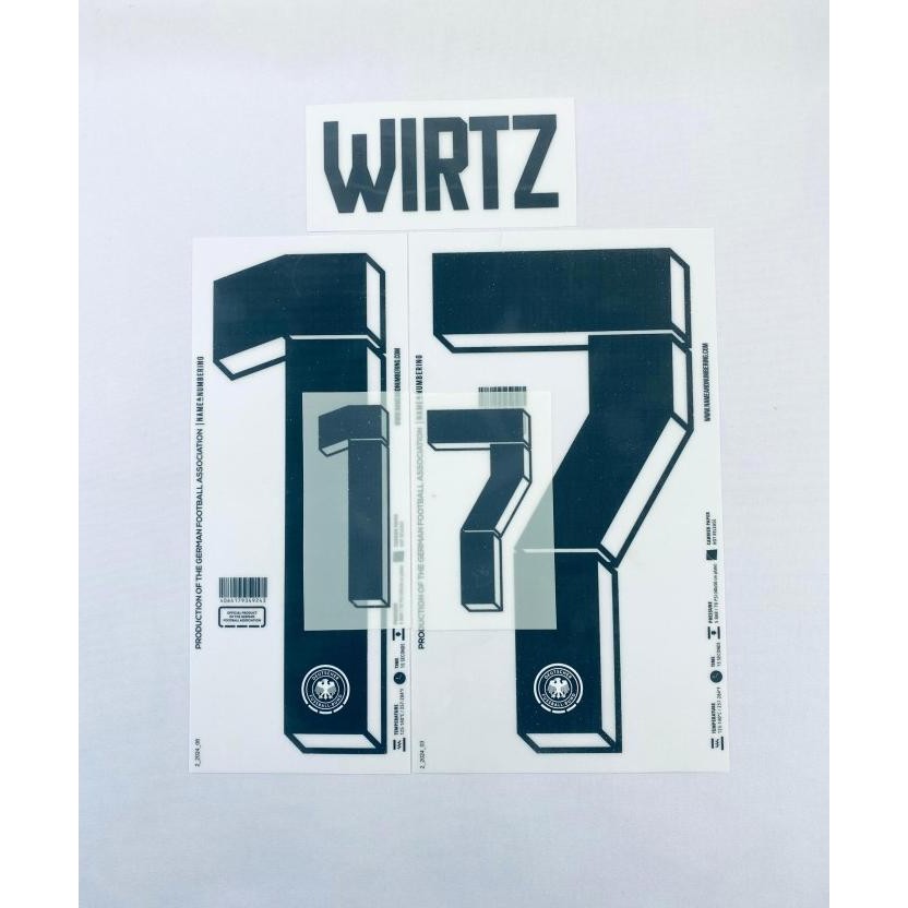 Nameset Jerman 2024 Home = WIRTZ (17). Original Nameset for Jersey.