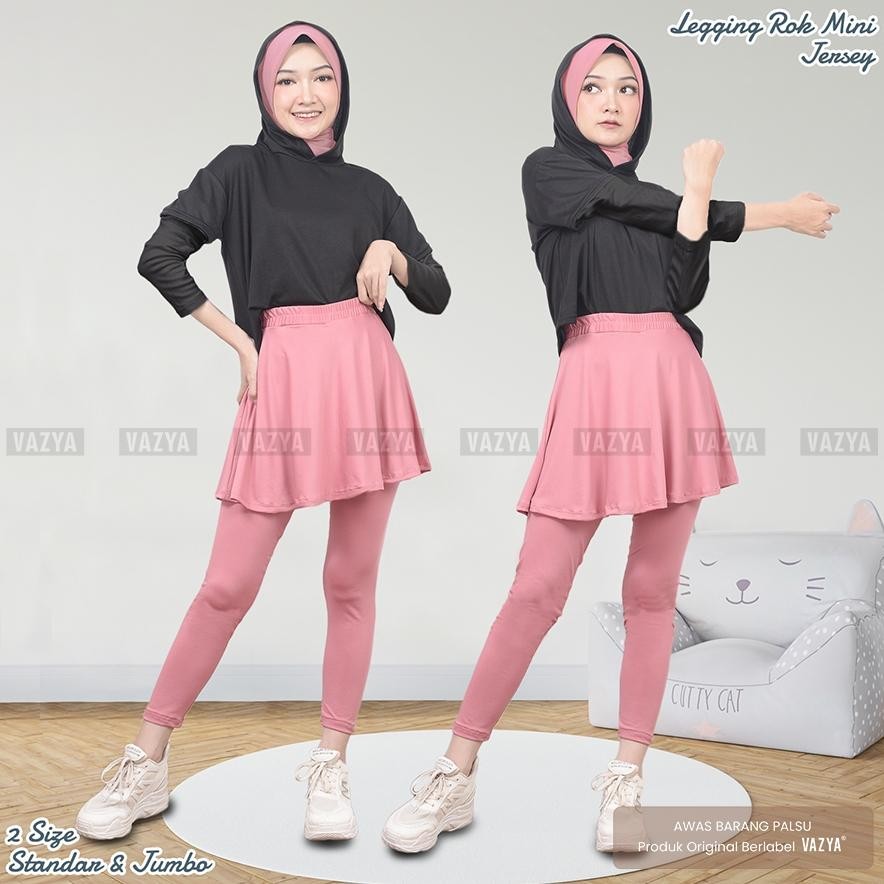 we-12 Legging Rok Sporty Mini Jersey / Outfit Olahraga / Outfit Olahraga Hijab / Outfit Olahraga Wan