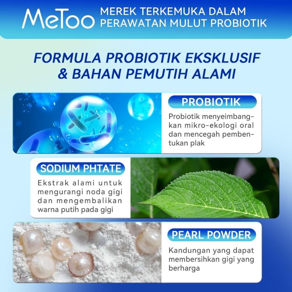 gd-8 MeToo Probiotic Pearl Whitening Tooth Paste-Pasta Gigi Terlaris