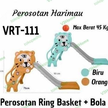 Mainan Perosotan Anak 2 in 1 + Ring dan Bola | Prosotan Anak Murah H24C