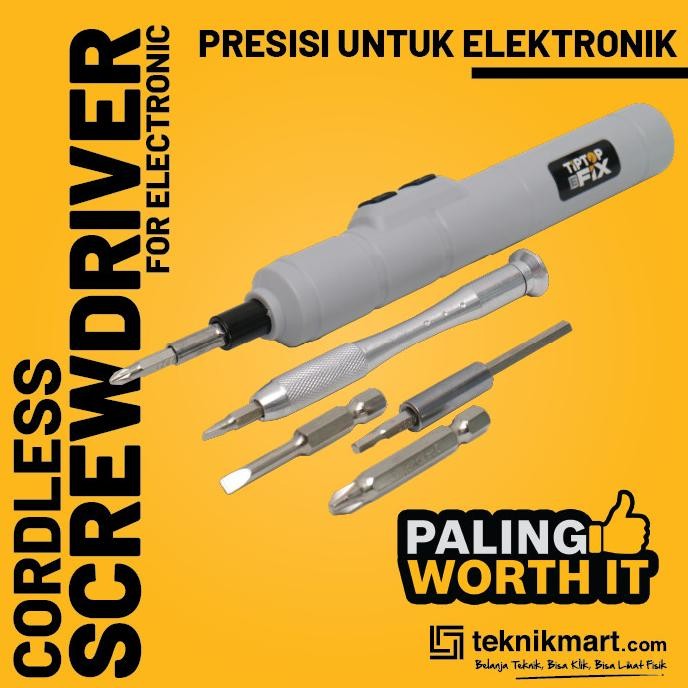 Tip Top E-FIX 4.2 Volt Cordless Screwdriver / Obeng Baterai