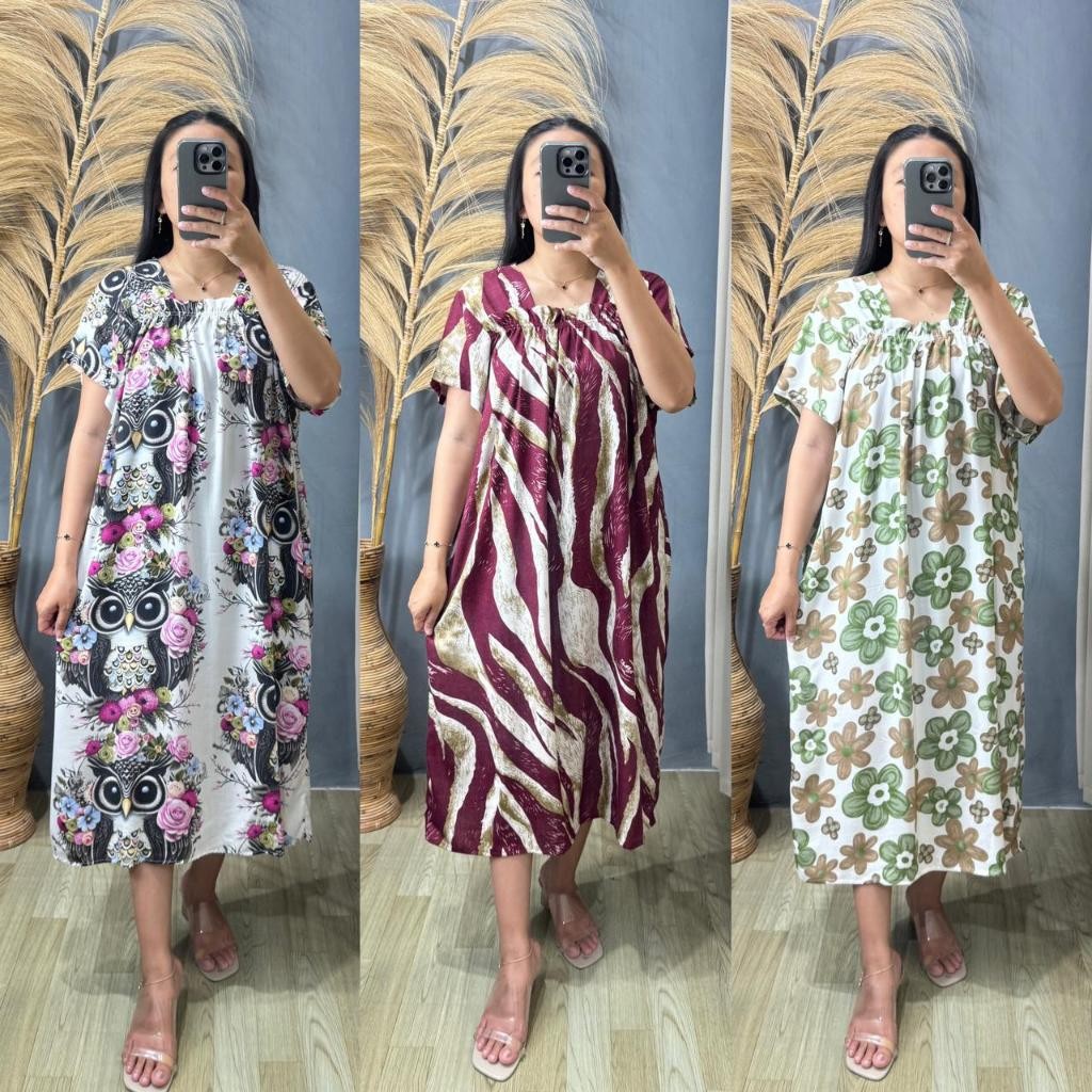 Daster Wanita Terbaru 2024 Pakaian Santai Perempuan Hamil Fashion Ibu2 Menyusui Jumbo Dress Remaja K