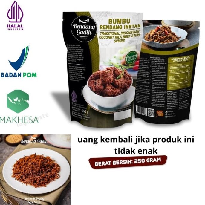 

Bumbu Rendang Instan - Rendang gadih siap makan TA