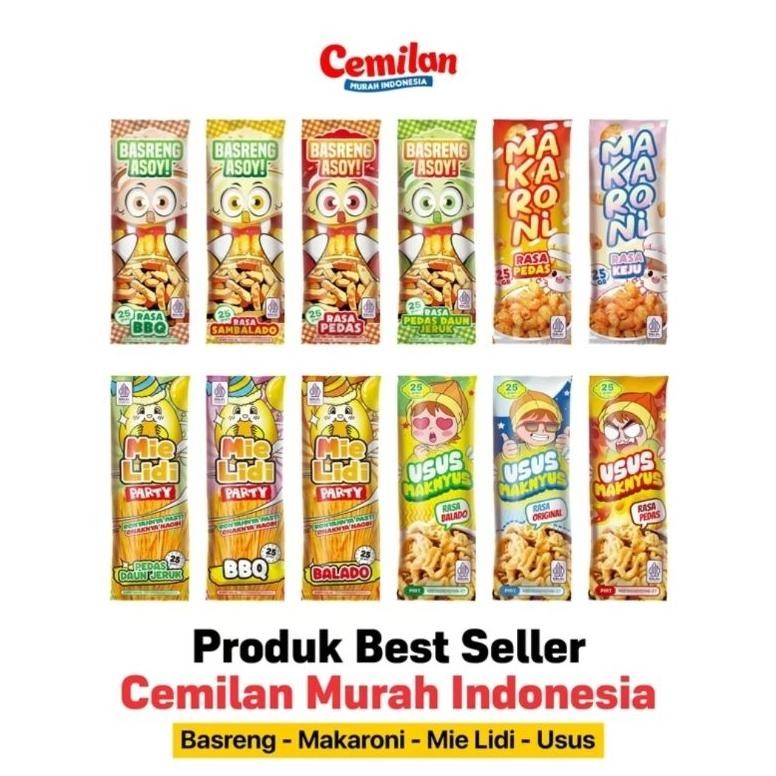 

sr-32 paket usaha / paket bisnis / 20 pcs camilan indonesia murah / macaroni / basreng / mie lidi Termurah