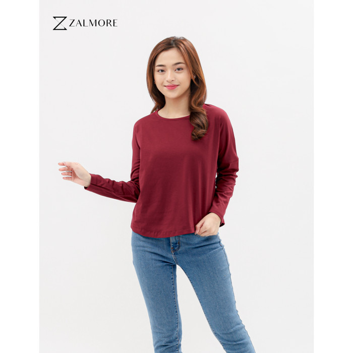 BERMUTU Zalmore Longsleeve Loose Tee - Kaos Lengan Panjang Wanita