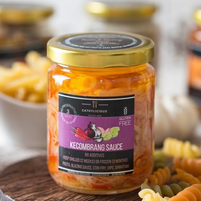 

cathylicious kecombrang sambal matah pasta sauce vegan aglio olio CS