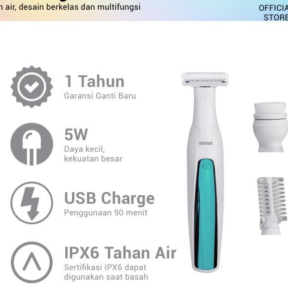 Senus Alat Cukur Elektrik Bulu Ketiak, Rambut, Kus Shaver Pria