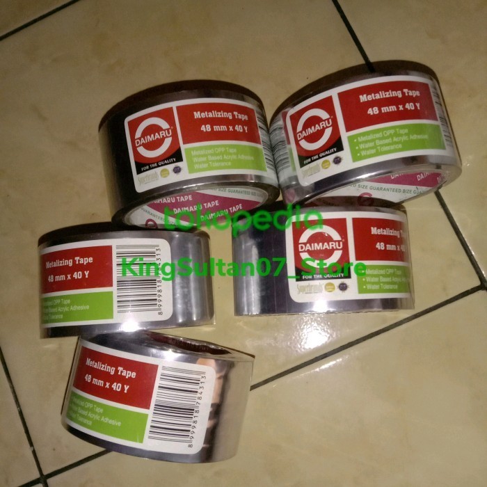 

Sale Daimaru Metalizing Tape / Isolasi Lem Foil Aluminium - Silver