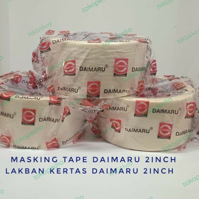 

Sale Masking Tape Daimaru/Lakban Kertas Cream 2' 48Mmx20M(Min 1Dus=48Roll)