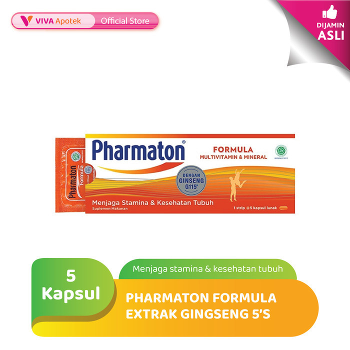 Pharmaton Formula Extra Gingseng Menjaga Stamina Tubuh (5 Kaplet)