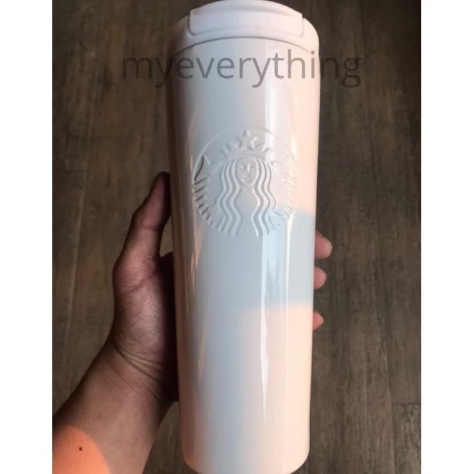 Tumbler Starbucks Botol Minum Original Troy White Stainless Air Panas