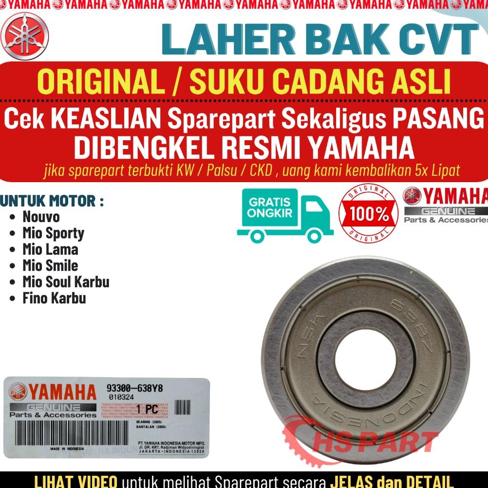 Bearing Laher Bak CVT Mio Sporty Smile Lama Fino Soul Karbu Nouvo Original Yamaha 100%