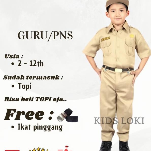 Seragam Profesi Pns Laki-Laki Pakaian Anak Baju Anak Setelan Anak Laki