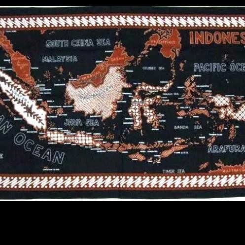 

Peta Batik Indonesia Ukuran Standard - Sogan Map Khas Indonesia