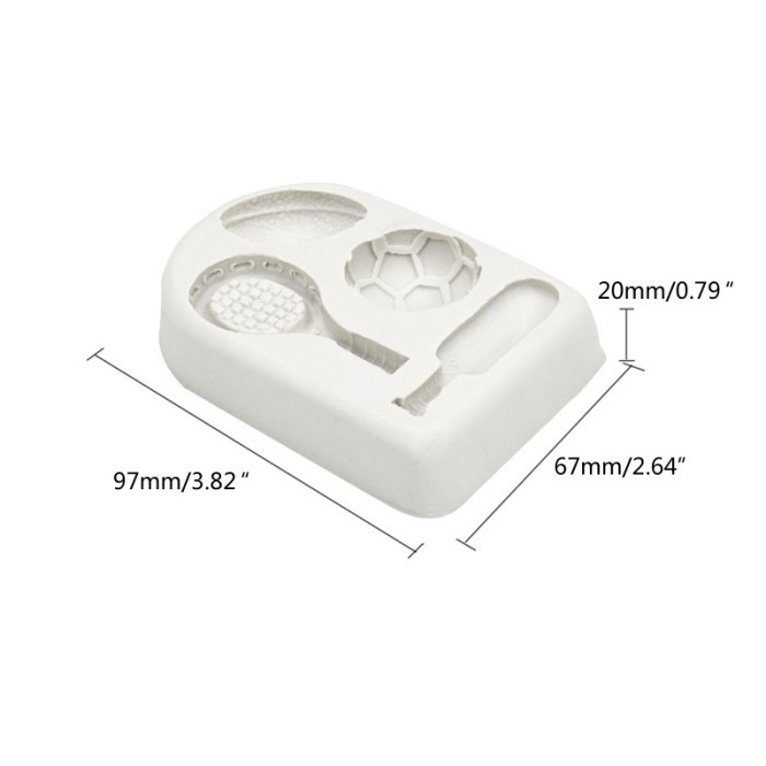 Han Cetakan Resin Tanah Liat Bahan Silikon Flexible Bentuk Bola Sepak