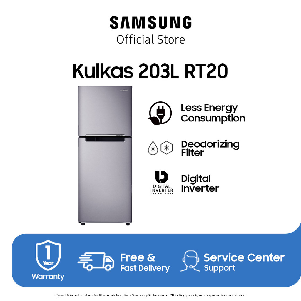 Samsung Kulkas 2 Pintu 203L RT20FARWDSA/SE - Metal Graphite