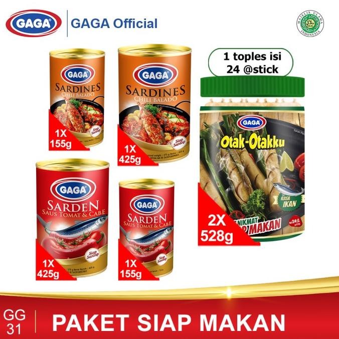 

GAGA Sarden Beli 4 pcs FREE GAGA Otak-Otakku 1 Toples (GG31)