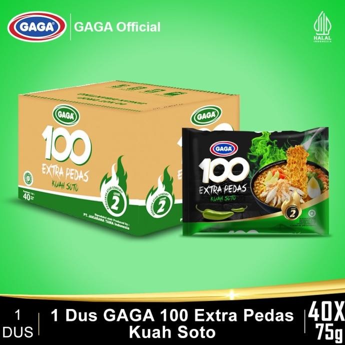 

GAGA 100 Soto Extra Pedas (1 dus = 40 pcs)