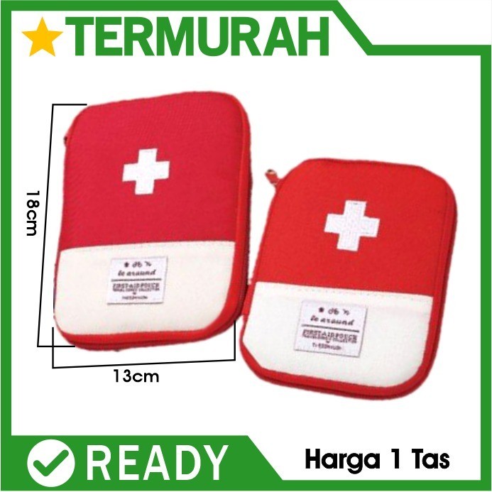 >>>>>] Tas First Aid Kit Tempat Obat dompet pouch P3K travel Mini kotak medis