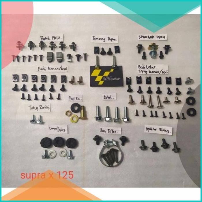 baut lengkap fulset bodi supra x 125 lama/baut full body supra 125 old