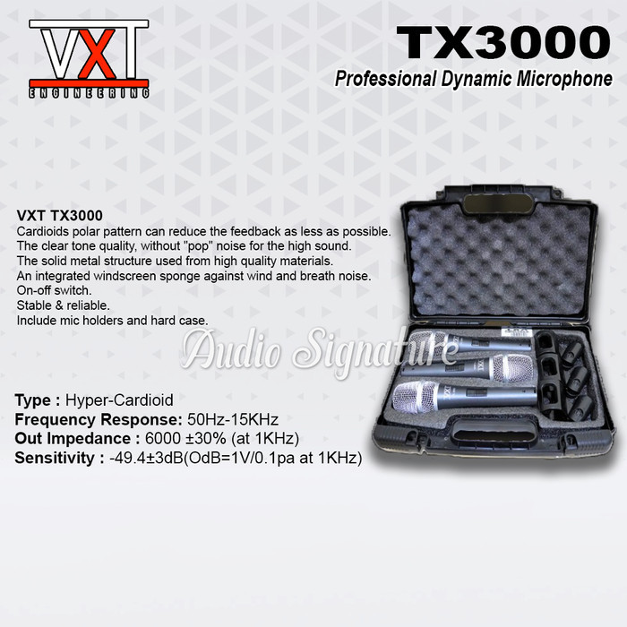 Ready Mic Kabel VXT TX3000 TX 3000 Isi 3 Mic Original