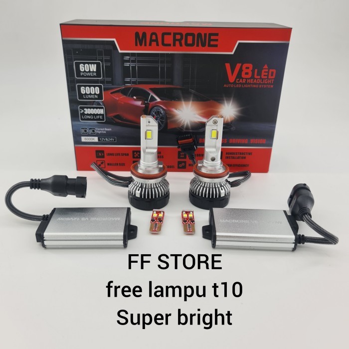 TURBO LED V8 MACRONE H11