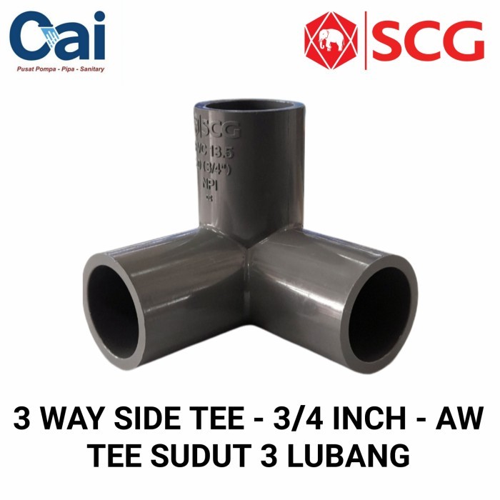 #####] 3 WAY SIDE TEE - 3/4 INCH - AW - TEE SUDUT 3 LB - FITTING PIPA - SCG