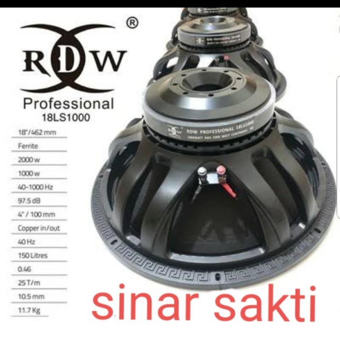 Speaker komponen rdw 18ls1000 18 ls1000 18inch original