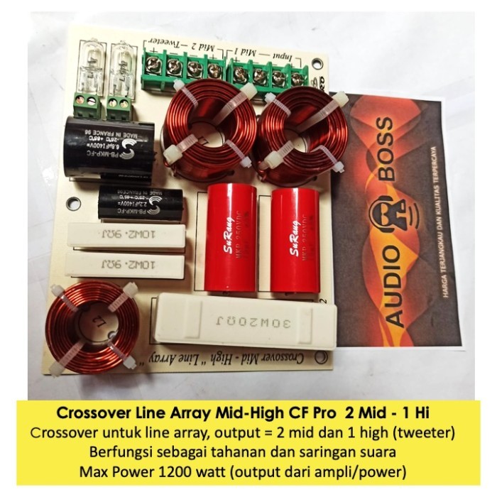 Crossover Pasif CF Pro Dobel Mid High khusus line array speaker