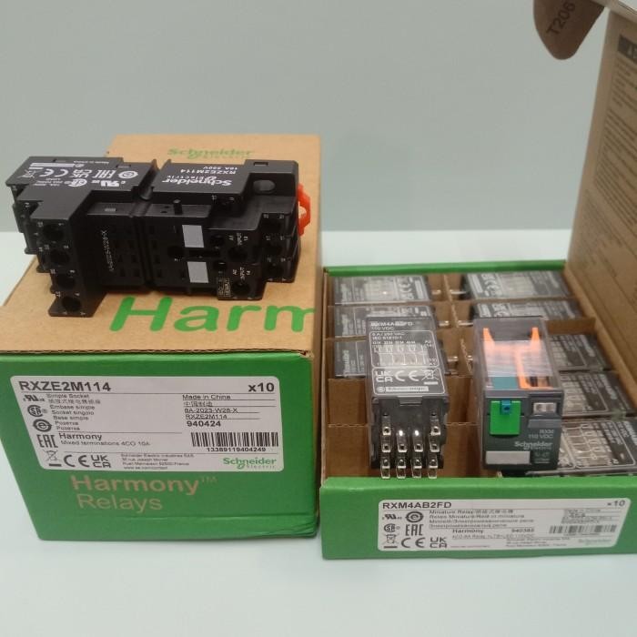 Schneider Rxm4Ab2Fd 110Vdc Relay Dc Rxm4Ab2Fd 110Vdc 14Pin + Socket
