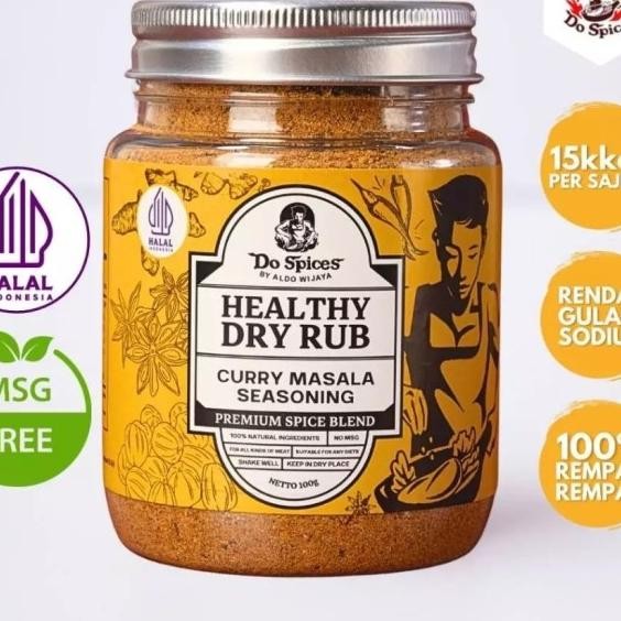 

New Dospices Healthy Dry Rub Bumbu Marinasi Rendah Kal Rasa [Curry Masala Seasoning]