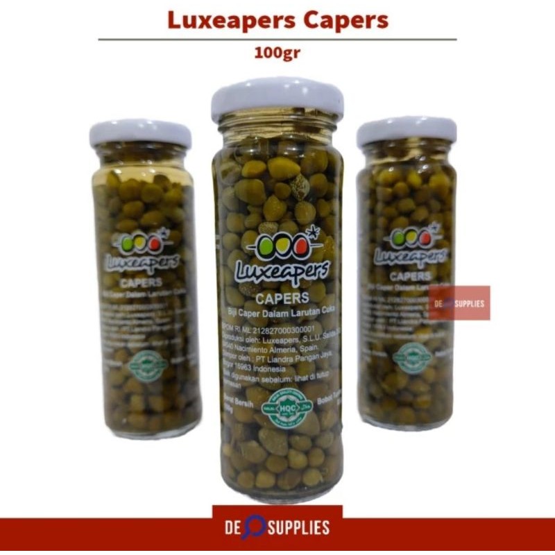

Luxeapers Capers 100gr - Biji Caper Kaper Larutan Cuka Spain Halal