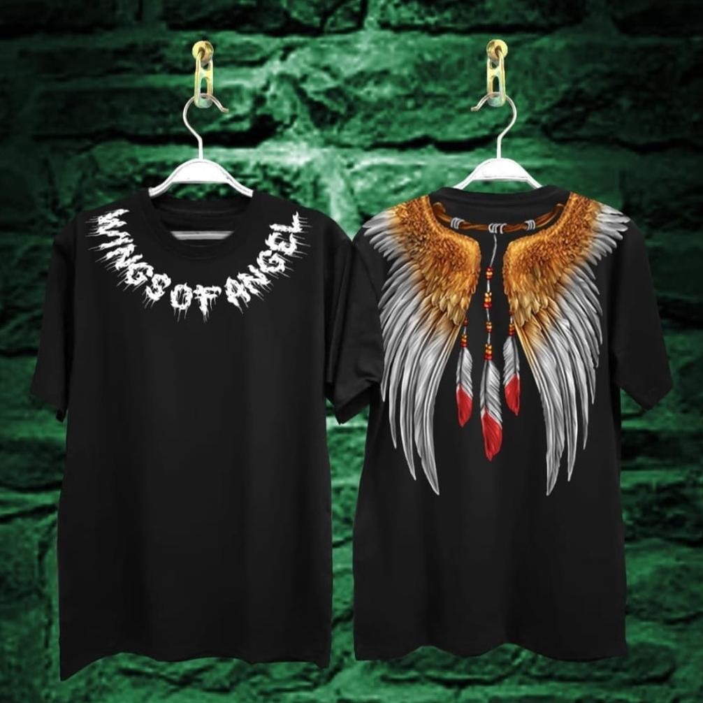 Viral Kaos Wings Of Angel Angel Sayap Kaos Tulisan Di Leher Kaos Love Angel Baju Distro Dan Wanita K