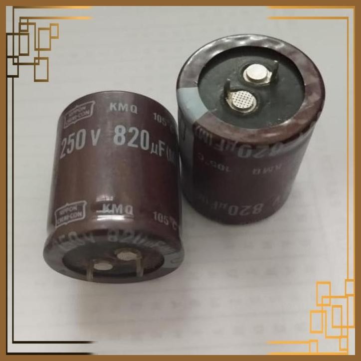 [BSR] Elco Capacitor 820uf 250v Nippon Chemicon KMQ - Original Japan