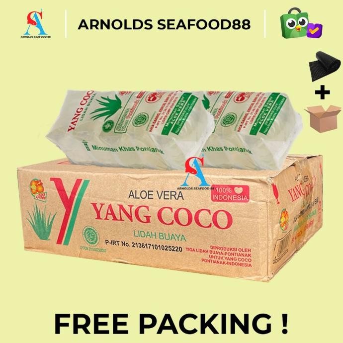 

YANG COCO Lidah Buaya Pontianak Minuman/Lidah Buaya Per-Dus isi 4 PCS