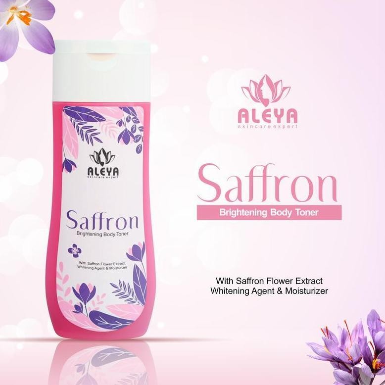 Original Produk Aleya Toner Badan Saffron - Pemutih Kulit Dengan Saffron Berkualitas 100Ml Qc Pass
