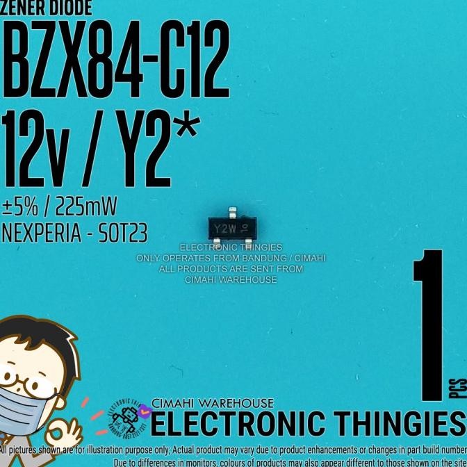 Terbaru (8) BZX84-C12 SOT23 NEXPERIA ZENER Y2* 12V 5% Y2 DIODE DIODA SMD thingie43 Diminati Banget