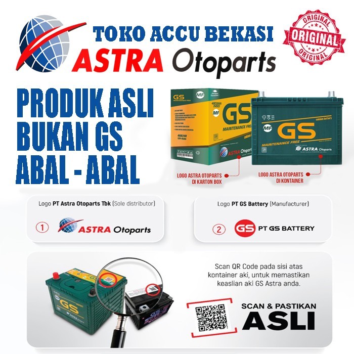 GS Astra HYBRID NS70 Aki Mobil KIJANG PANTHER COLT DIESEL