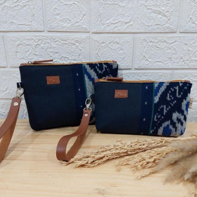 Pouch Kanvas Tenun Dompet Kosmetik Wanita