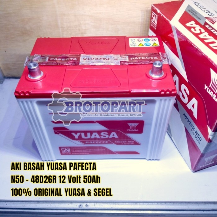 Aki Mitsubishi Colt Diesel, Fuso, Truk, Bus Accu basah Yuasa N50 50Ah