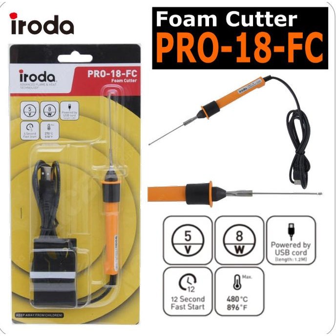 

IRODA PRO-18-FC USB Styrofoam Cutter / Alat Pemotong Busa Styrofoam
