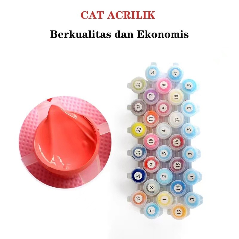 

DIY Painting Canvas Paint By Number kit Lukisan 40x50cm