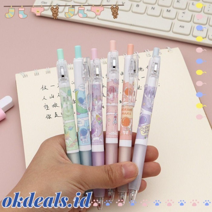 

Vee 6Pcs /Set Pena Gel Perlengkapan Kantor Sekolah Alat Tulis