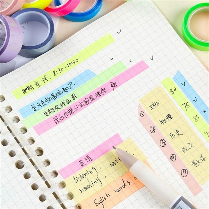 

Vee Ahour Tape Alat Tulis Kantor Perlengkapan Sekolah 5Warna Neon