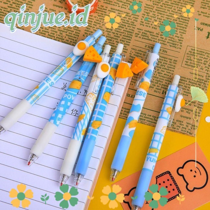

Vee Qinjue 6Pcs/Set Pena Gel Perlengkapan Kantor Sekolah Alat Tulis Kartun
