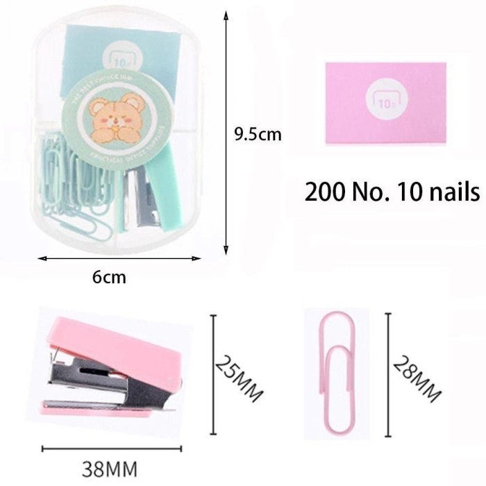 

Vee [Elegan] Stapler Set Perlengkapan Sekolah Protable Stationery Alat
