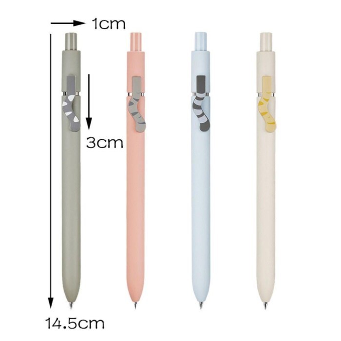 

Vee 4Pcs/Set Pena Gel Perlengkapan Kantor Sekolah Alat Tulis Kartun