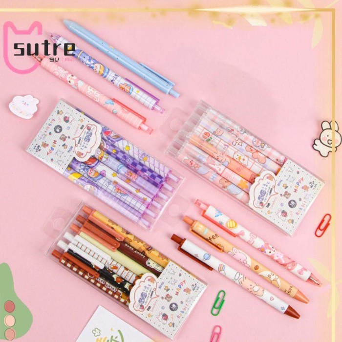 

Vee 6Pcs /Set Gel Pens Perlengkapan Kantor Sekolah Alat Tulis Press