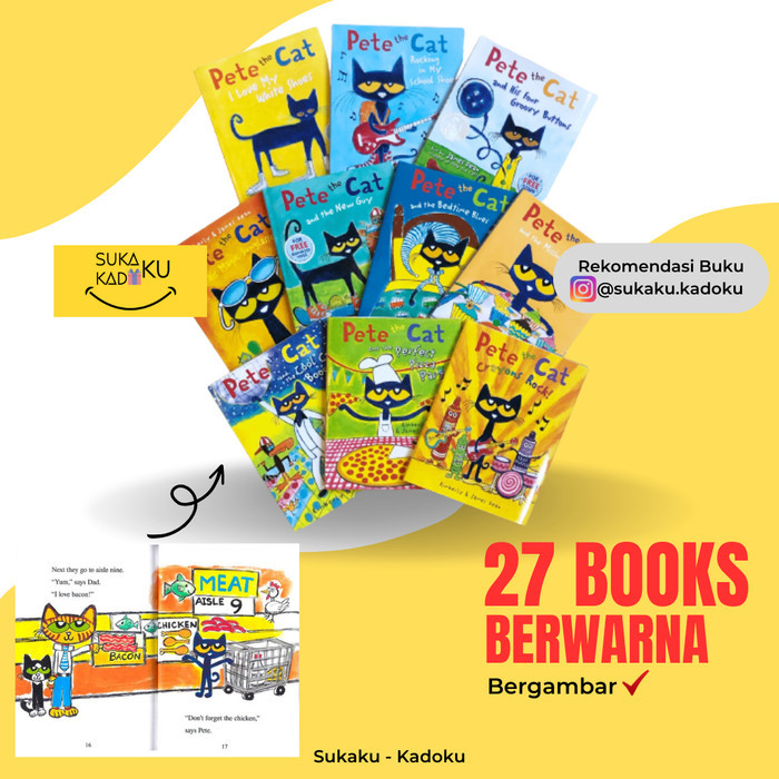 

Bana I Can Read Pete The Cat Book Set Buku Cerita Anak English Import